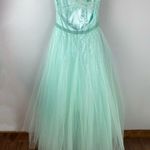 Mac Duggal  Mint Tulle Princess Ballgown with Embellished Belt Size 10 $498 67565 Photo 5