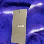 Chico's Chico’s Katrina Maxi Dress SzL Elegant Blue Tie-Dye Knotted Ruching Flowy Casual Photo 6