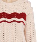 dRA Pink & Red Watson Pointelle Sweater Size M Photo 2