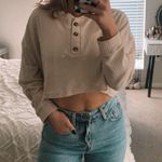 Forever 21 Cropped Waffle Long Sleeve  Photo 0