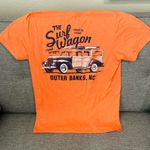 Gildan Outer Banks OBX Surf Wagon T-Shirt Orange Beach Van Graphic Tee Vacation Size M Photo 3