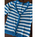 Ny Collection  Striped‎ Sweater Button Up Cardigan Size Small Photo 2