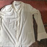 H&M  Elegant Oversized Cream Dress Shirt Photo 9
