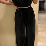Two Piece Set Crop Top Flare Pants High Waisted High Rise Wide Leg Cropped Tee Shirt T Photo 3