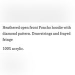 Heather Ed poncho hoodie! Super cute style! Tan Size undefined Photo 12
