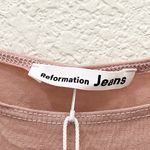 Reformation  Jeans Blush Pink August Dress Tie Waist Scoop Neck Size Small NWT Photo 10