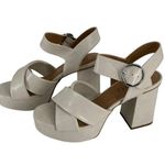 Journee Collection Womens Akeely Foam Mid Heel Platform Sandals Sz 9.5 Note Flaw Photo 4