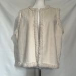 Ralph Lauren Lauren  Faux Suede Sherpa Womens Vest Size 1X Open Cozy Neutral Boho Photo 12