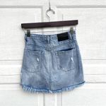 One Teaspoon One x  Womens Mini Skirt Distressed Light Wash Denim 26 Photo 3