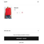 Sans Souci  Red Padded Puffed Vest Tie Front Winter Small Casual Outdoor Coquette Photo 2