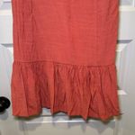Nine West Pink-Orange Scoop Neck Short Sleeve Ruffle Hem Dress size Small Photo 4
