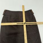 ESCADA Skirt Womens Size 36 Small Brown Wool Blend Button Detail Pencil Vintage Photo 5