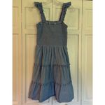 J.Crew cotton denim smocked ruffle sleeve dress size xs Blue Photo 9