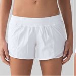 Lululemon  White / Barely Beige Hotty Hot Short II (Long 4") Photo 0