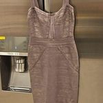 Herve Leger ππ Therese Novelty Sweetheart Bandage Dress ~ Ash Small Photo 0