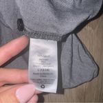 Women’s Time & Tru Dark Gray Sleeveless Button Up Henley Photo 5