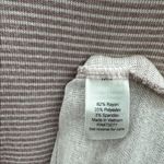 Nine West  Long Sleeve Side Ruched Drop Shoulder Lavender Striped Soft Top XS Photo 11