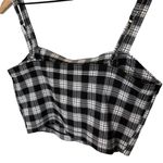 Hollister Women's  black white plaid cropped top Photo 3