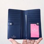 Kate Spade New York Red Multi Staci Colorblock Large Slim Bifold Wallet Photo 2