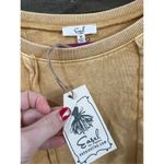 easel  NWT  "Comfort Country" Cotton Terry Knit Mineral Wash Top Raw Seams sz M Photo 3