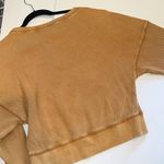 Urban Outfitters Out From Under Sweater Womens Small Brown Cropped Drop Sleeve Photo 5