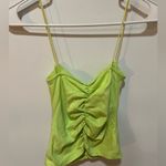 ZARA  neon green ruched tank top Photo 1