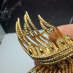 Vintage Lisner Textured Gold Tone Brooch Pin Signed Photo 10