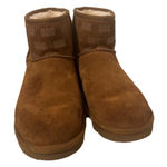 UGG  Chestnut Suede Ankle Boots Women size 10 logo print Photo 0