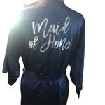 Maid Of Honor House Coat Belted Size Large Blue Photo 9
