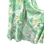 ZARA  Satin Green Floral Print Midi Dress Photo 3