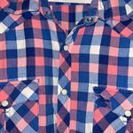 Gap Snap Button Down Short Sleeve Plaid Top XL Photo 2