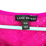 Lane Bryant  size 14/16 cold shoulder short sleeve‎ top eyelet sleeves and neck Photo 4