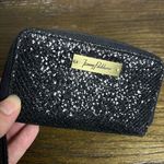 Jenny Packham Boudoir Glitter Wallet ID Case Wristlet Clutch Zip Around Black Photo 0