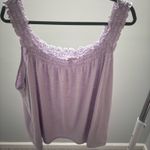 LC Lauren Conrad Smocked Purple Tank Top Photo 3