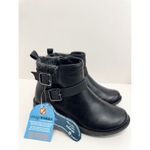 Easy Street Easy Streets Booties Size 5 Black Block Heel Faux Fur Lug Outsole Faux Leather Photo 2