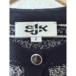 St. John  Knit Cardigan Size 2 Womens Black White Striped Button‎ Down Sweater Photo 1