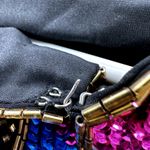 Scala Vintage  Beaded Sequin Blazer Jacket Embellished 100% Silk Multicolor 3X Photo 2