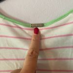 LAKE Pink White Green Sleepshirt Pajama Top Cotton PJs Women's size Medium Photo 6