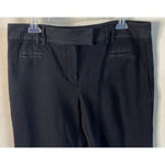 Diane Von Furstenberg  Women’s Size 12 Jackie O Pants Black Cropped Split‎ Hem Photo 2