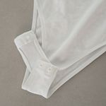 ZARA  Ruched White Wrap Bodysuit Size S Photo 3