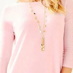 Lilly Pulitzer  Dayna Top Coolmax Lightweight Pink Tropic‎ Sweater Size XXS Photo 0