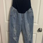 Savi Parker Maternity Slim Girlfriend Jeans Size M New Blue Photo 5