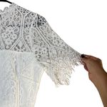 NWT Lulus Womens Dress Size L White Bodycon Lace High Neck Elegant Chic sheer Size L Photo 4