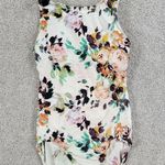 Bleu Ice One Piece Bathing Suit Womens S Cream Floral High Neck Scoop Back Beach White Photo 6