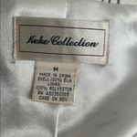 Keke Collection Floral Embroidered Cream/Briwn/Orange Silk Blazer sz M Photo 8