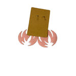 Handmade Faux Leather Red Flame Earrings Photo 3