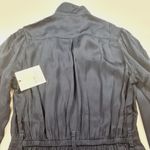 Bella Dahl  Gathered Button Front Jumpsuit in Blue Lake Small Photo 10