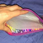 Sephora Makeup Bag Unused plastic rainbow pride travel bag cosmetic new Photo 2