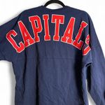 Fanatics  size small S navy blue Washington Capitals lace-up sweatshirt Photo 3