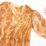 Jen's Pirate Booty Jen’s Pirate Booty Ashbury Swirl Maiden Robe Eyelet Apricot Dress Kimono Duster Photo 6